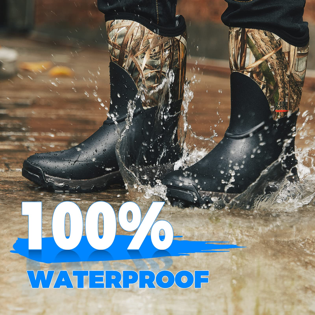 Hunting Waterproof Rubber Boots - Kemimoto