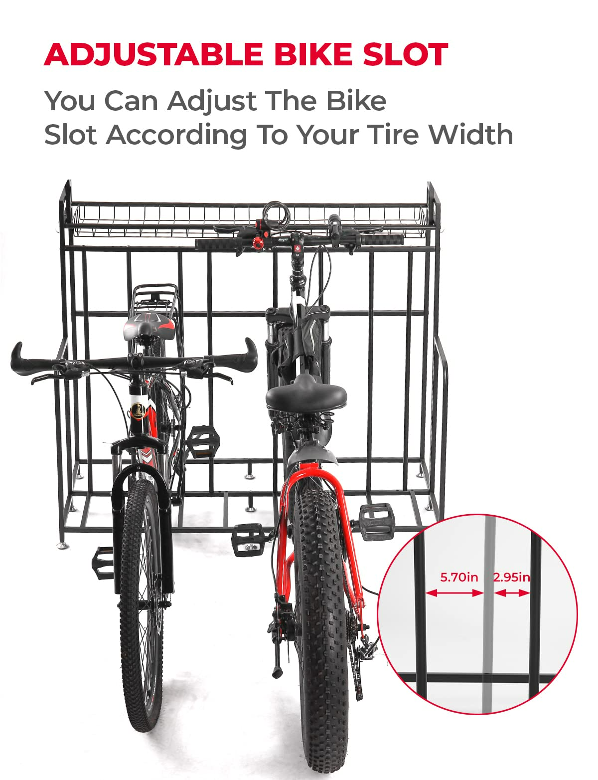 4 Bike Rack Stand for Fat Tire Road Kid Bikes