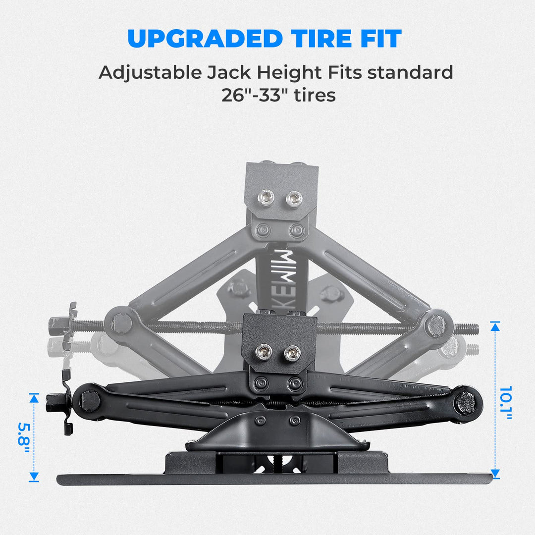 UTV Spare Tire Mount Fit Polaris Ranger General 1000 26"- 33" Spare Tire Carrier Rack - Kemimoto