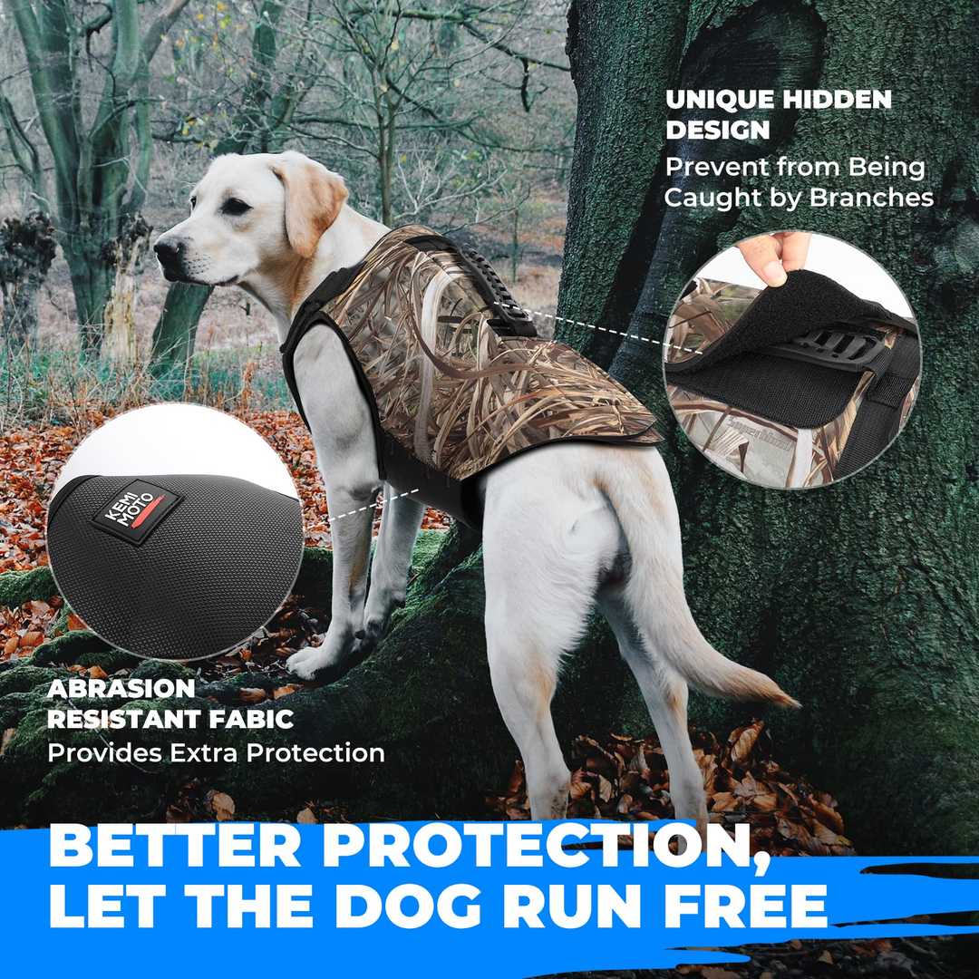 Dog Camo Neoprene Adjustable Hunting Vest Waterproof Chest Protection, M