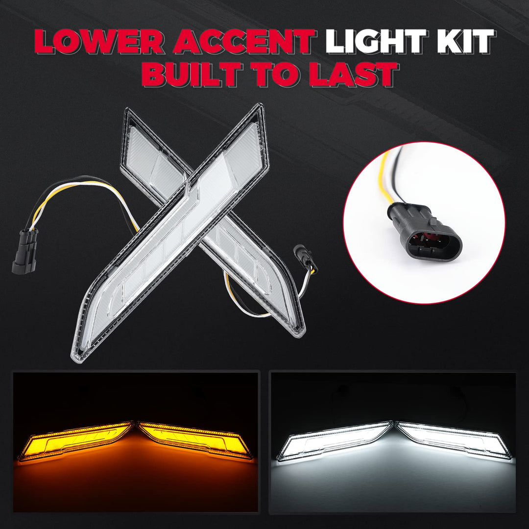 Front Lower Accent Panel Light Kit Compatible With Polaris Slingshot S/GT/R/LE/SL - Kemimoto