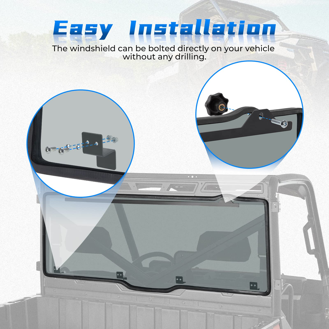 Polaris Ranger Rear Windshield Window Tint(Fit Roof) - Kemimoto