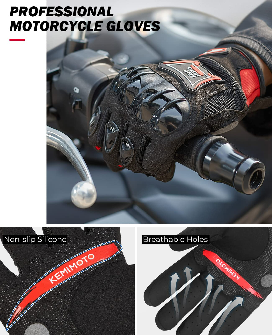 Summer Motorcycle Riding Gloves - Kemimoto