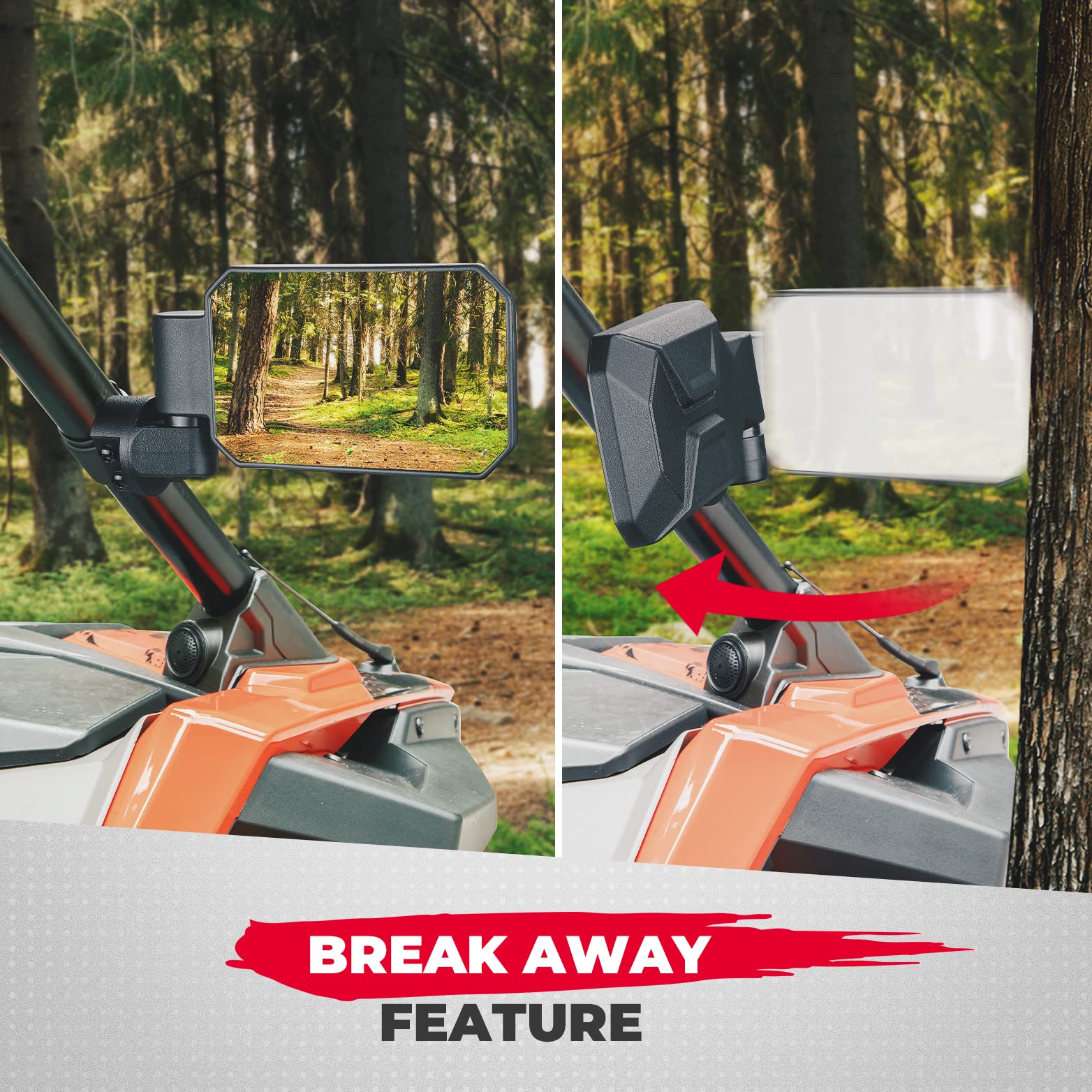 UTV Side Mirrors with 1.6