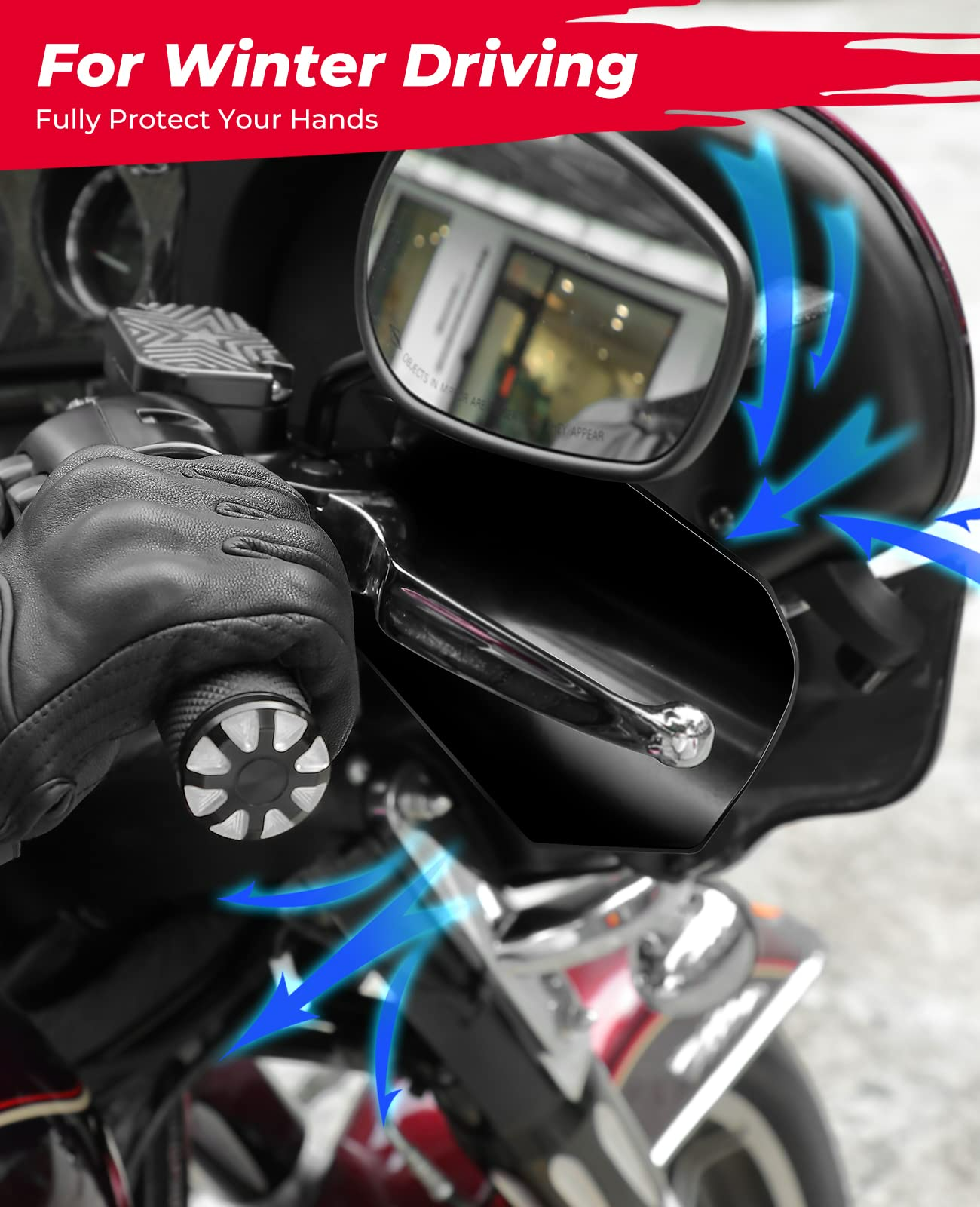 Harley Motorcycle Handguard Shield 2 Pack - Kemimoto