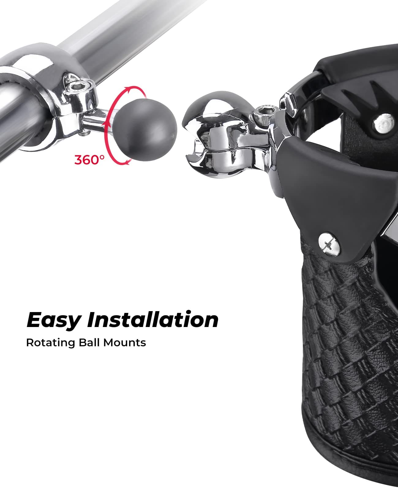 Harley Motorcycle Handlebar Leather Cup Holders - Kemimoto