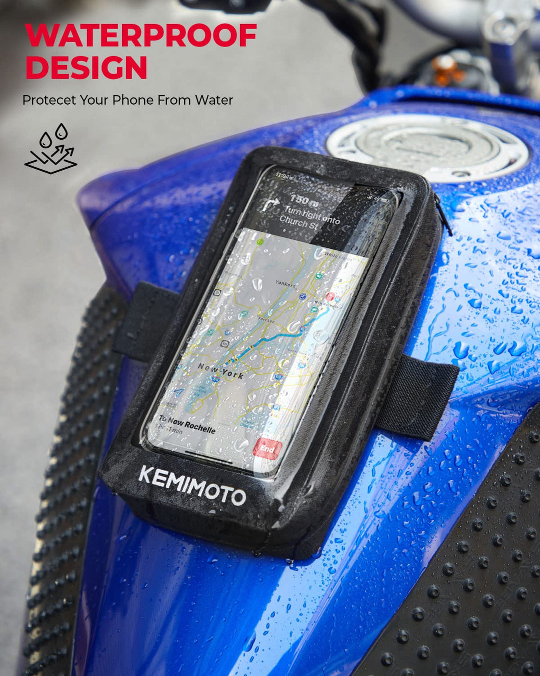 Motorcycle Waterproof Tank Bag for Cell Phone Up to 6.5 inch