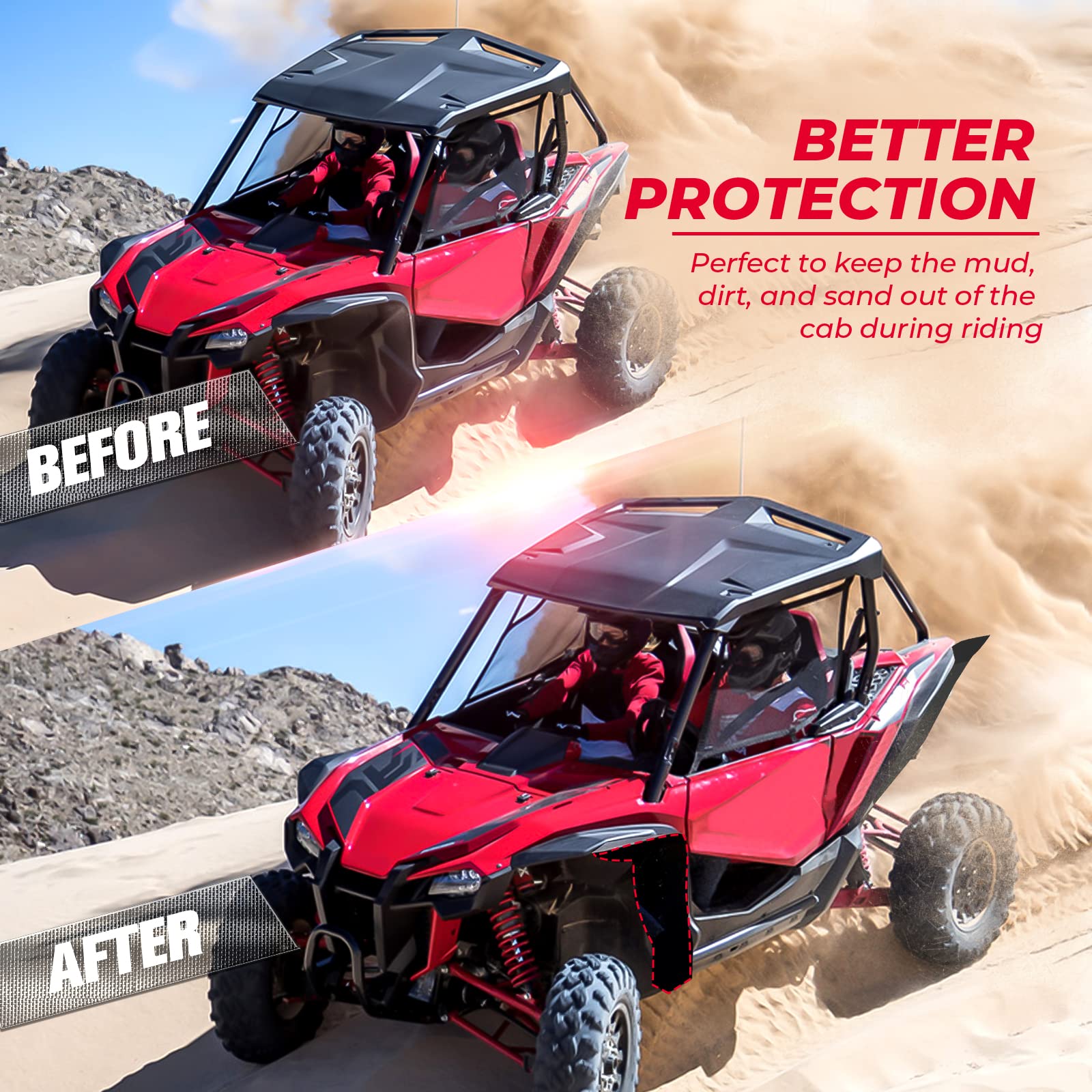 Front+Rear Fender Extensions Flares PE For Honda Talon 1000X 1000x 4 1000r Front+Rear Fender Extensions Flares PE For Honda Talon 1000X 1000x 4 1000r