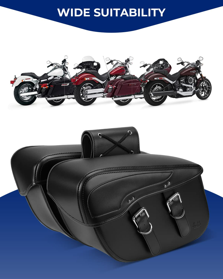 Harley Motorcycle Synthetic Leather Saddlebag - Kemimoto