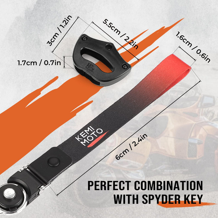 Key Holder With Lanyard Fit Can-Am Spyder - Kemimoto