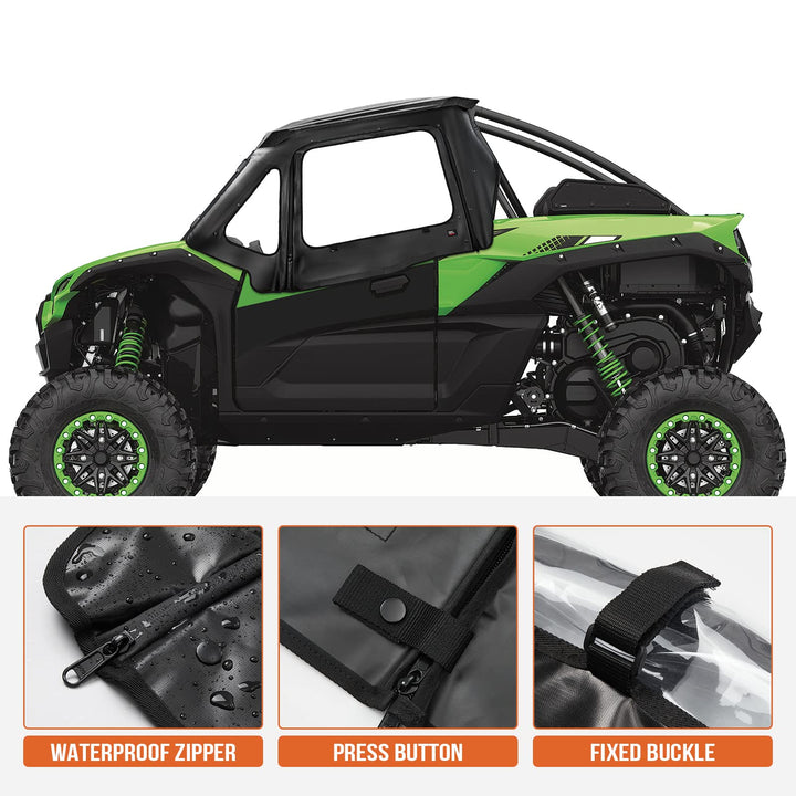 Soft Upper Door Set Fit For Kawasaki Teryx 1000 2020-2023 - Kemimoto