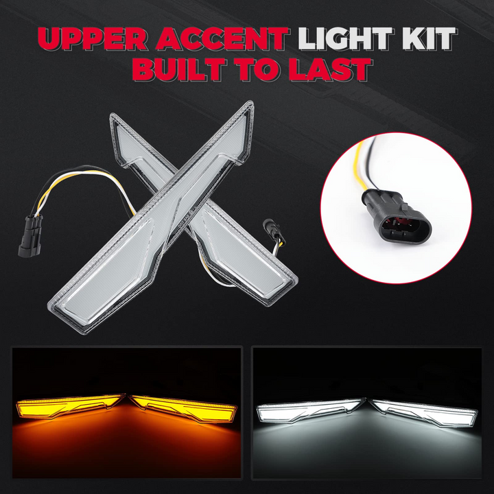 Upper Accent Light Kit Turn Signal Light Fit Polaris Slingshot S/SL/SLR/GT 2PCS - Kemimoto