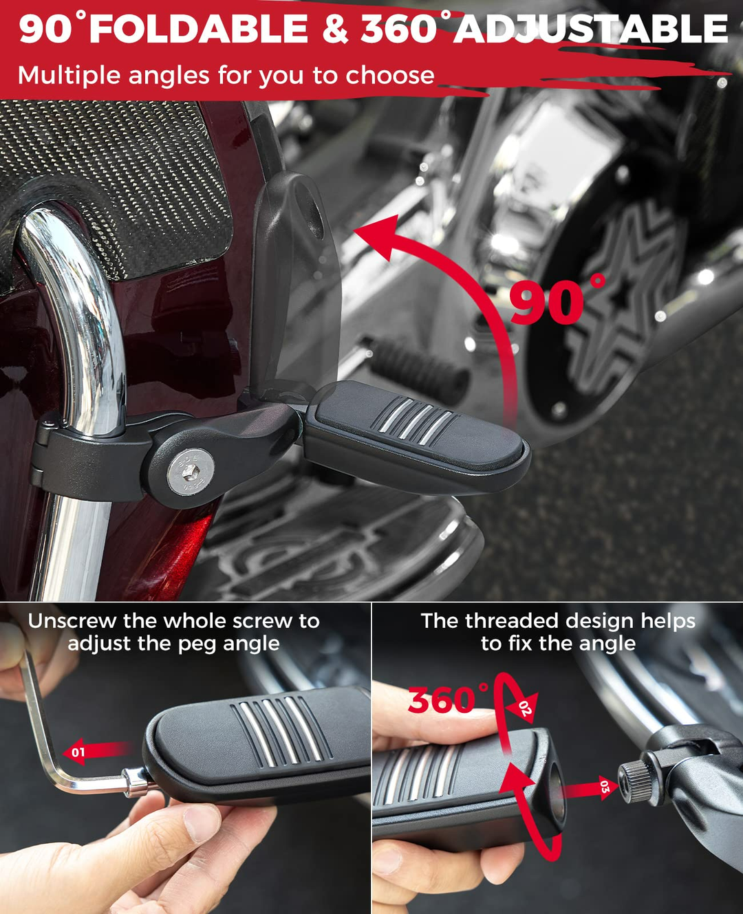 Motorcycle Highway Foot Pegs – Kemimoto