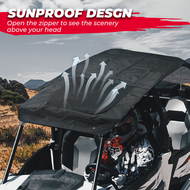 Black Roof for 4 Seater Compatible with Polaris RZR PRO XP 4 2020-2023 - Kemimoto