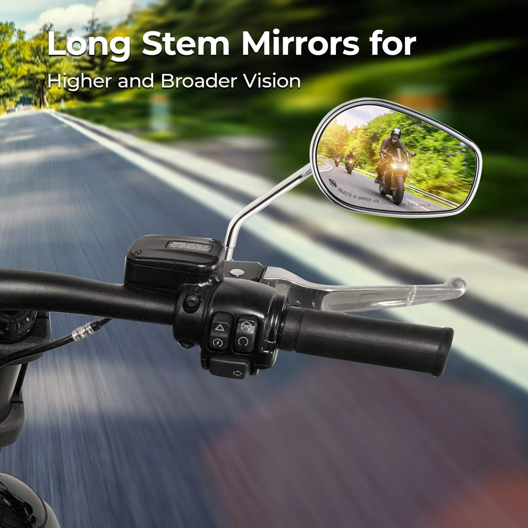 Harley Motorcycle Side Rearview Mirrors - Kemimoto