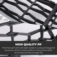 Front Mesh Grill with LED Light Bar for Polaris RZR PRO XP/TURBO R
