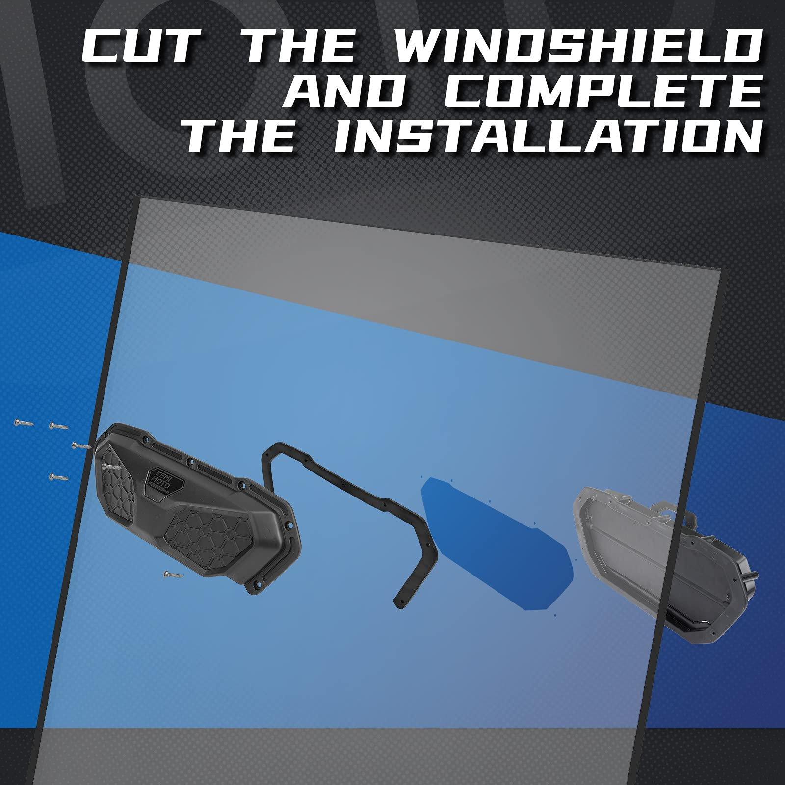 UTV Windshield Vent Kit Fits Polycarbonate Windshield - Kemimoto
