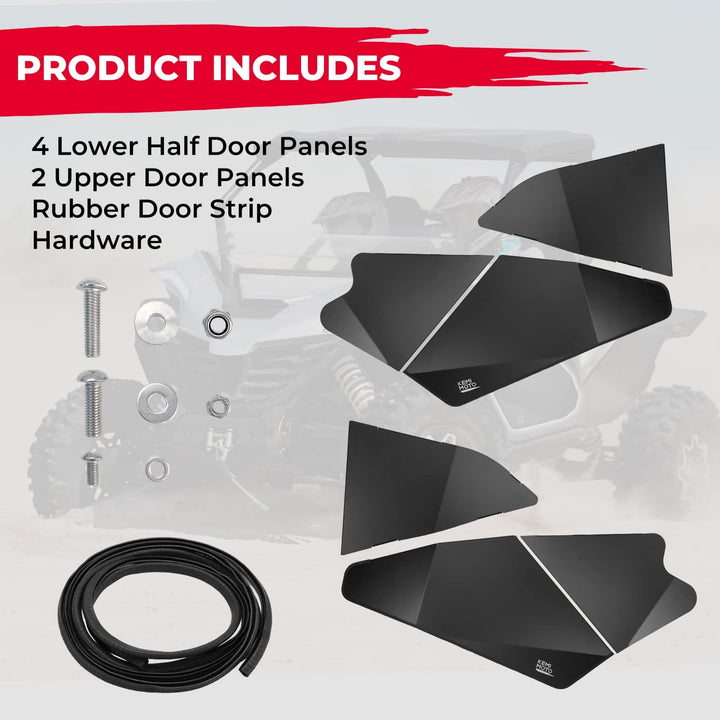 Aluminum Lower Doors Inserts Fit CFMOTO ZForce 950 - Kemimoto