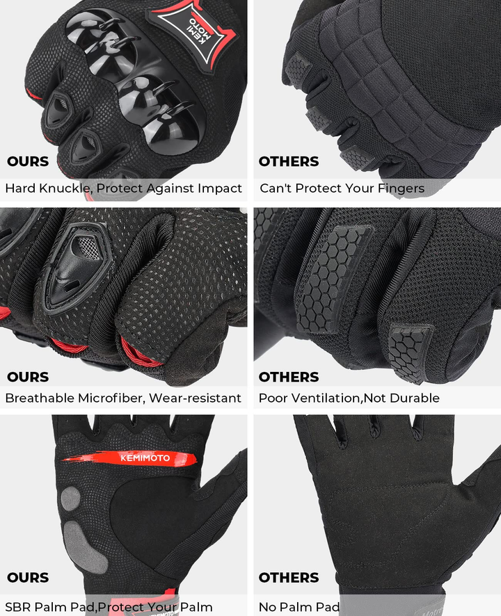 Summer Motorcycle Riding Gloves - Kemimoto