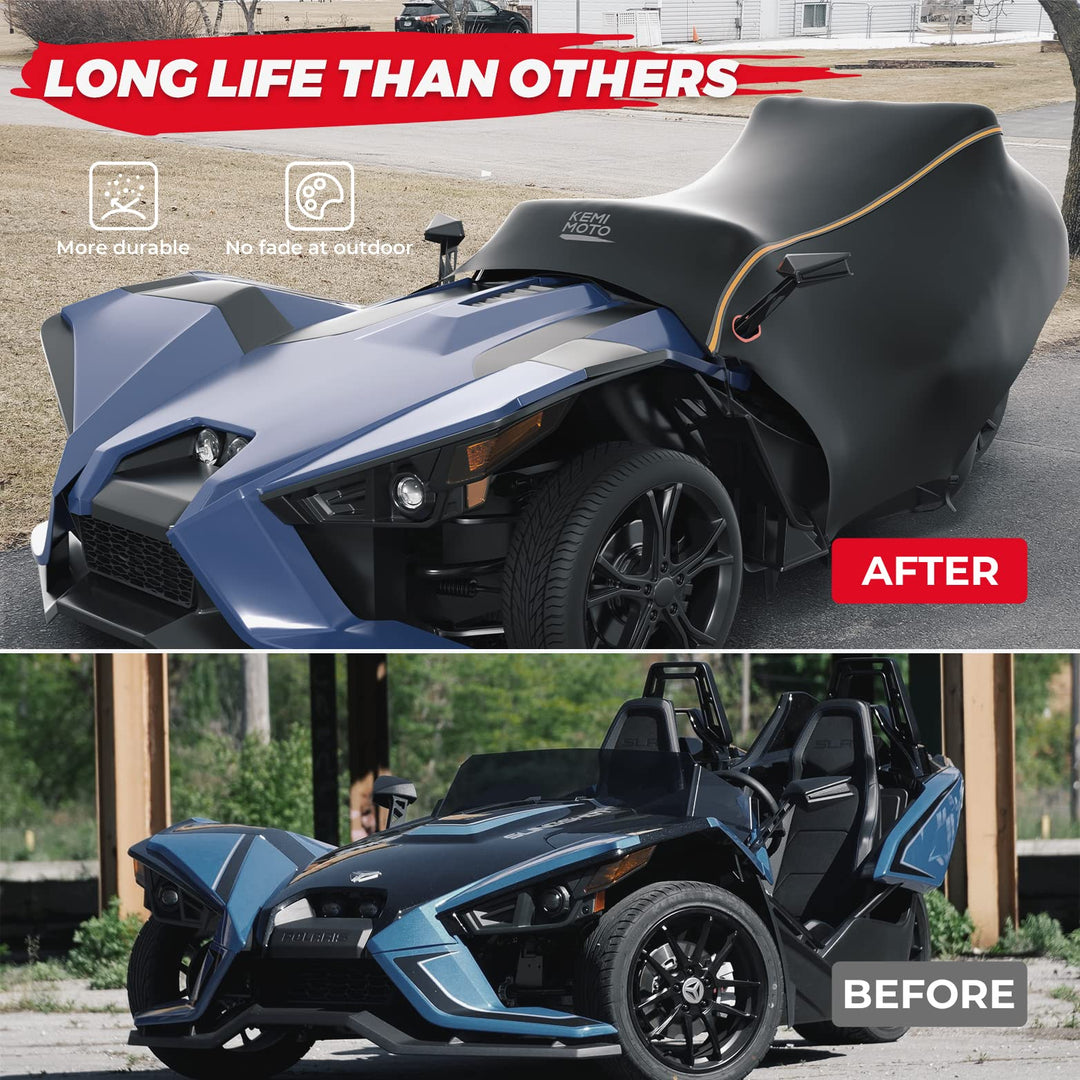 Half Cover Cockpit Cover Compatible with Polaris Slingshot - Kemimoto
