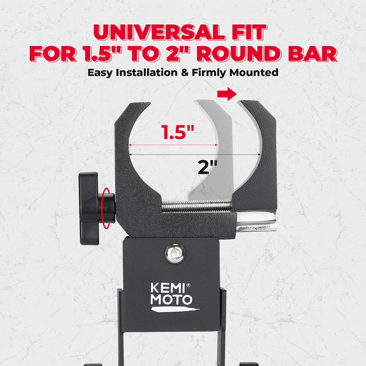 UTV Universal Drive Belt Mount Fit 1.5”-2” Roll Bars - Kemimoto