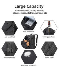 Motorcycle 37L Helmet Backpack with USB-charge Port - Kemimoto