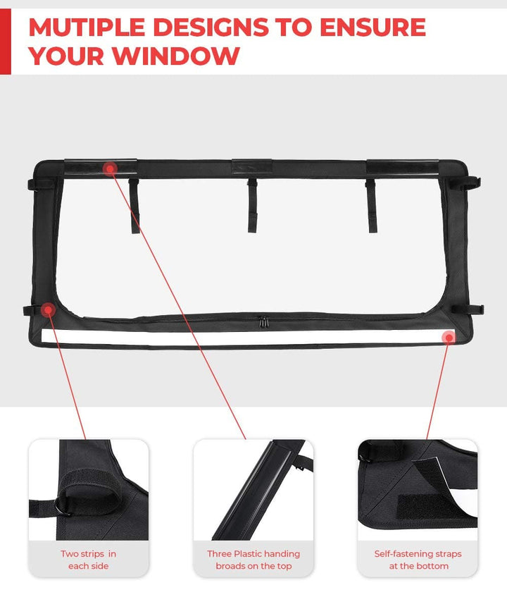 Polaris Ranger XP 1000 /Crew Rear Window Windshield Windscreen 2017-2020 - Kemimoto