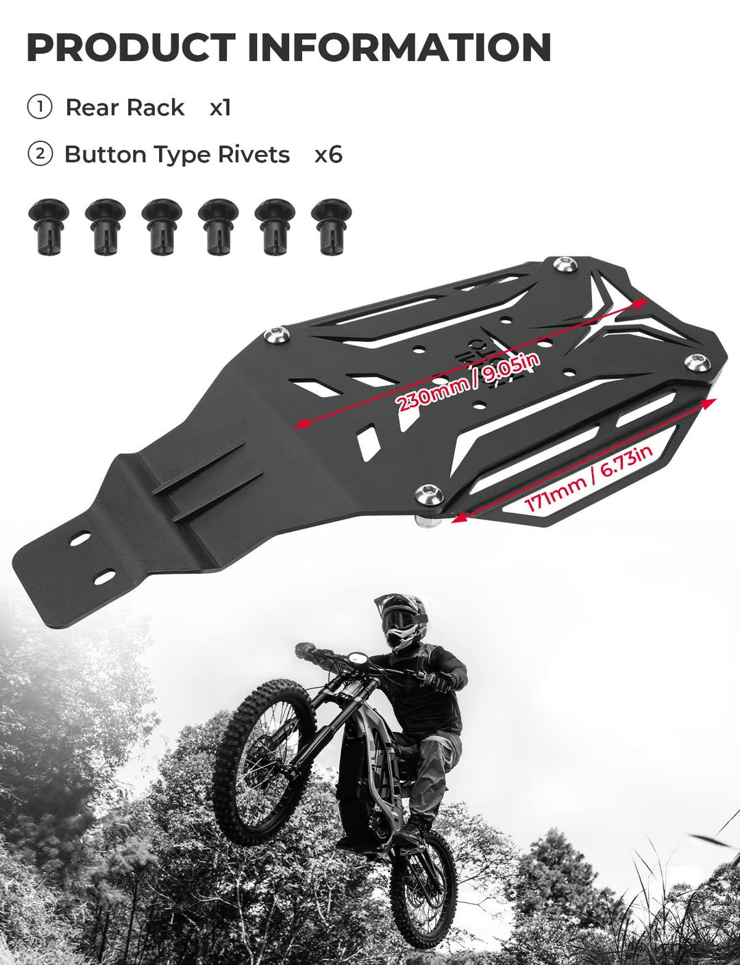 Sur Ron Rear Rack – Kemimoto