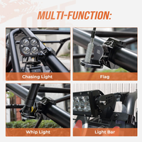 UTV Aluminum Adjustable Quick Flag Mount for 1.75"-2" Roll Bar (1PCS )