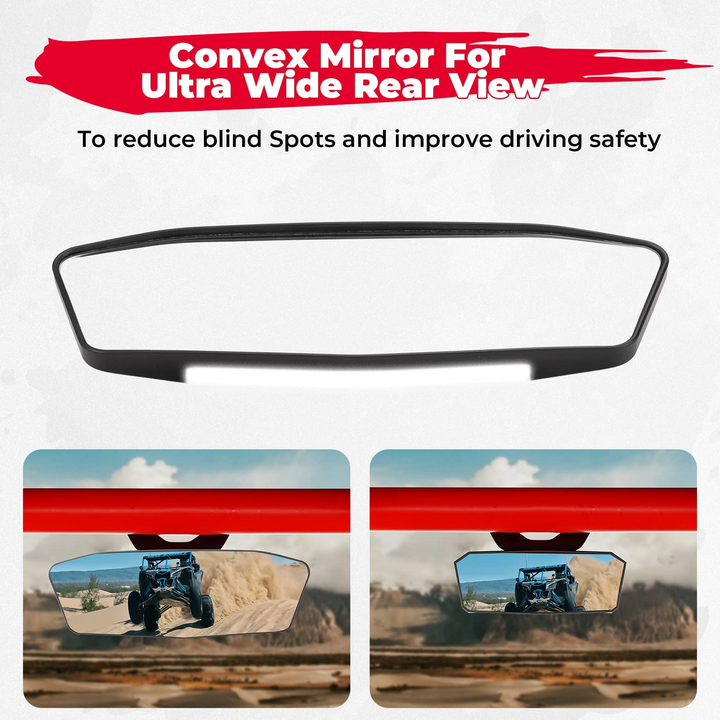 UTV Rear Mirror LED Fit Can-Am Maverick X3 / X3 MAX 2017-2023 - Kemimoto