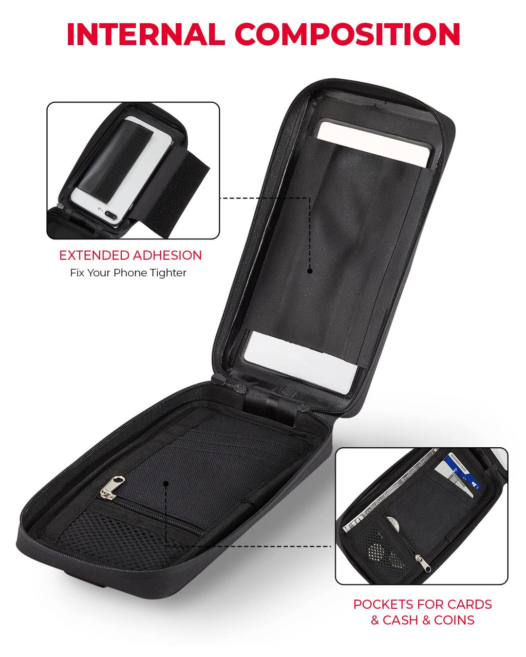 Motorcycle Waterproof Tank Bag Fit Cell Phone up to 6.5 Inch - Kemimoto