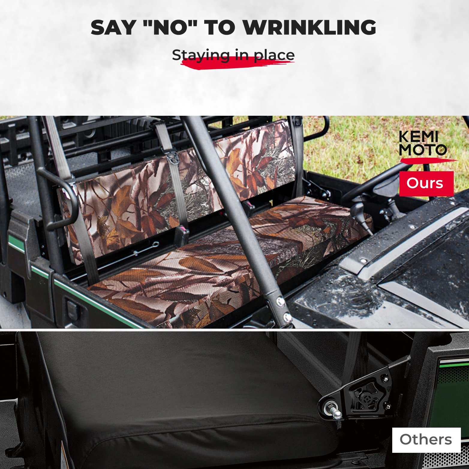 For Kawasaki Mule 3000/3010/4000/4010 UTV Bench Seat Cover W/ Back 4X4 2001-2024 - Foto 6