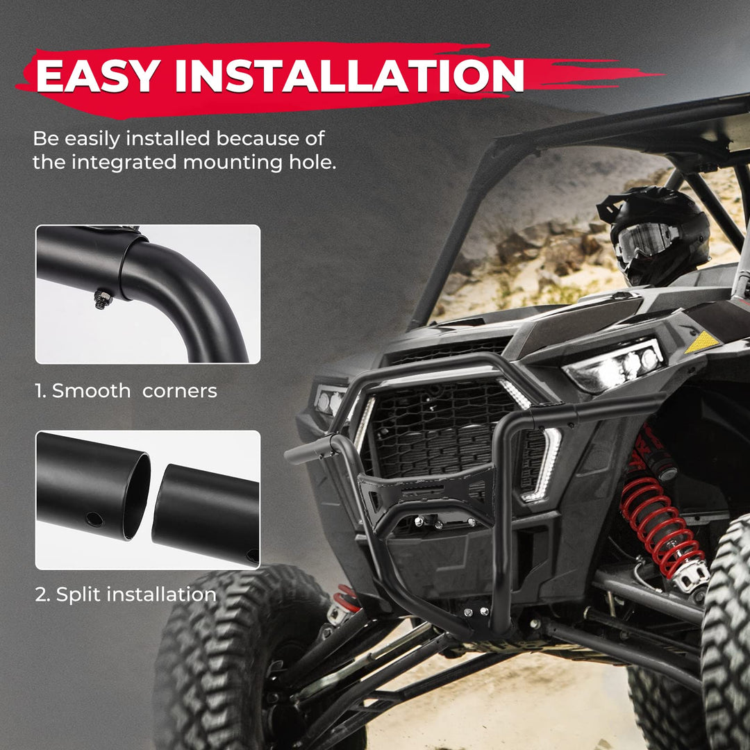 Front Grill Light and Front Bumper Fit Polaris RZR XP/XP4 1000 - Kemimoto
