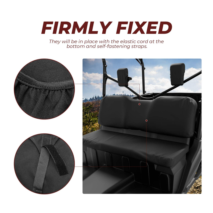 Pioneer Seat Cover Front Seat Only (Black) - Kemimoto