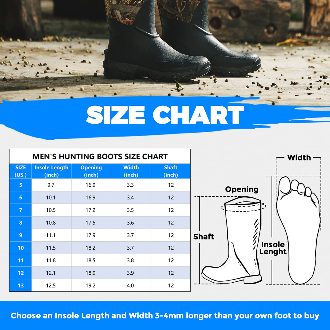 Hunting Waterproof Rubber Boots - Kemimoto