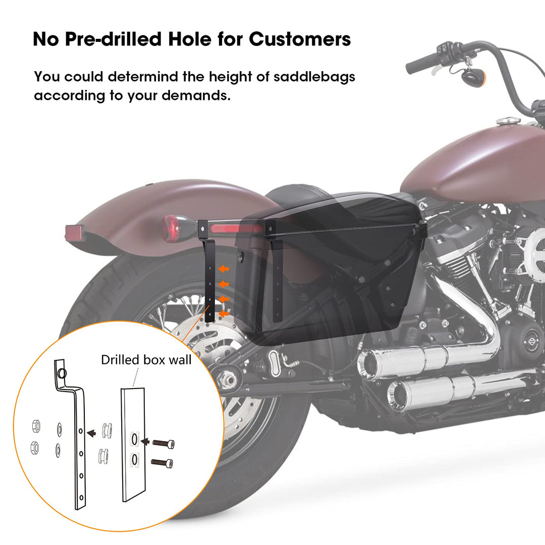 Motorcycle Hard Saddlebags Fit Dyna V-Rod Vstar 650 VTX 1100 1300 - Kemimoto