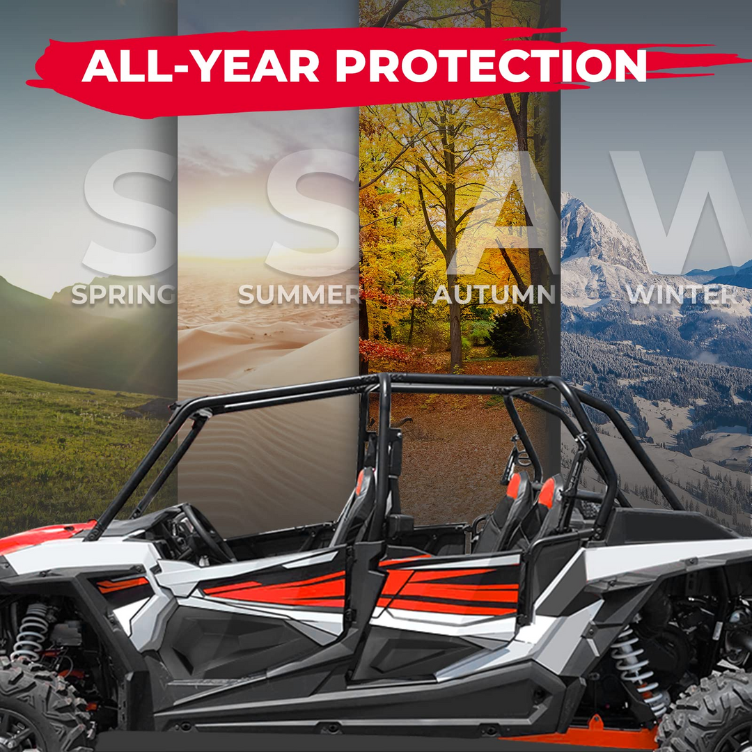 Lower Doors Panel Inserts with Lower Frame OEM Style Fit 4 Doors 2014-2023 Polaris RZR - Kemimoto