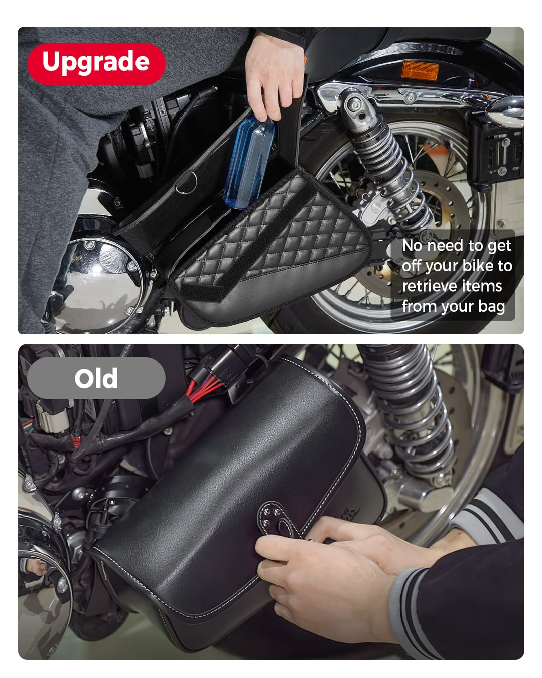 Custom swing arm bag shop