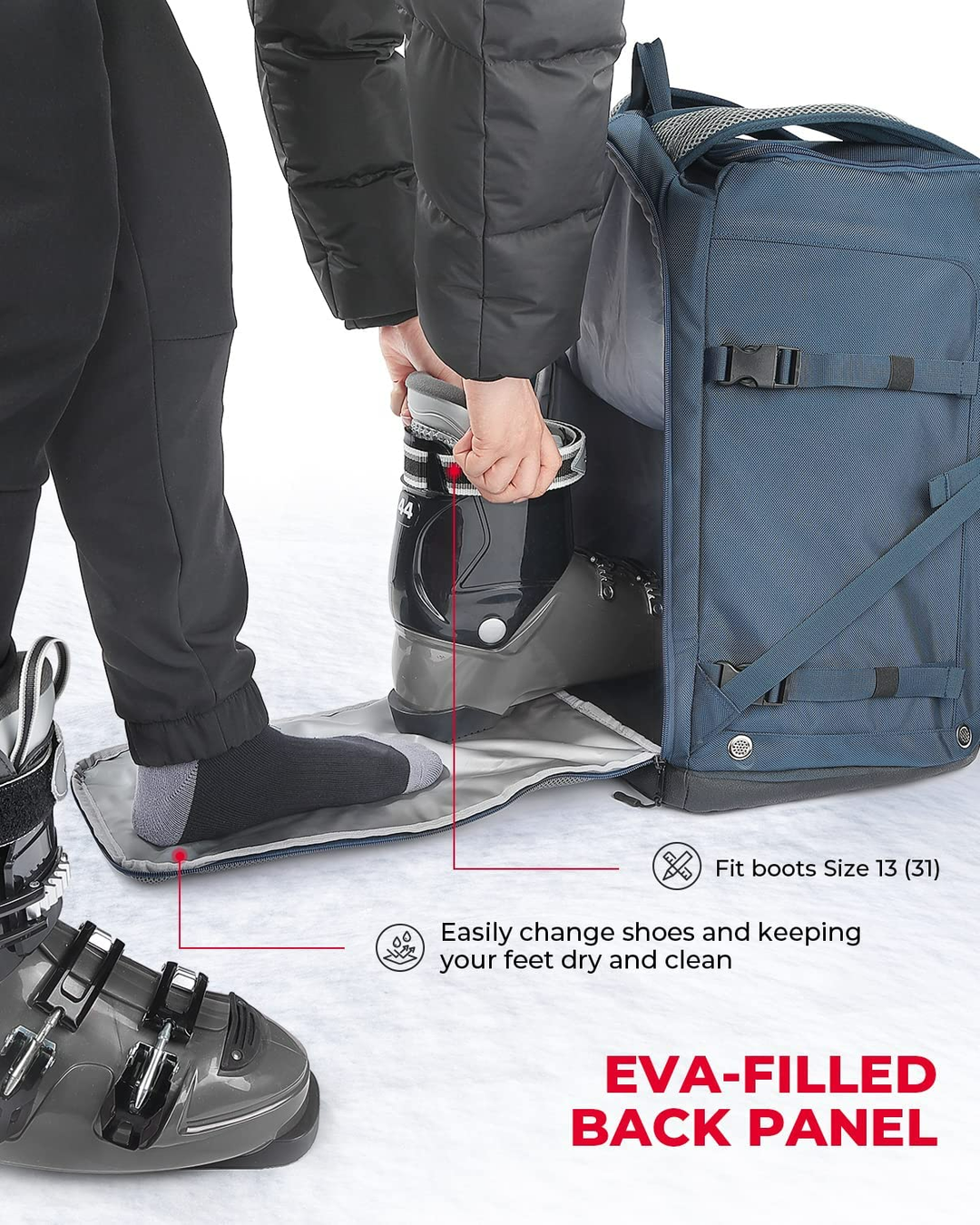 Ski boot top travel bag