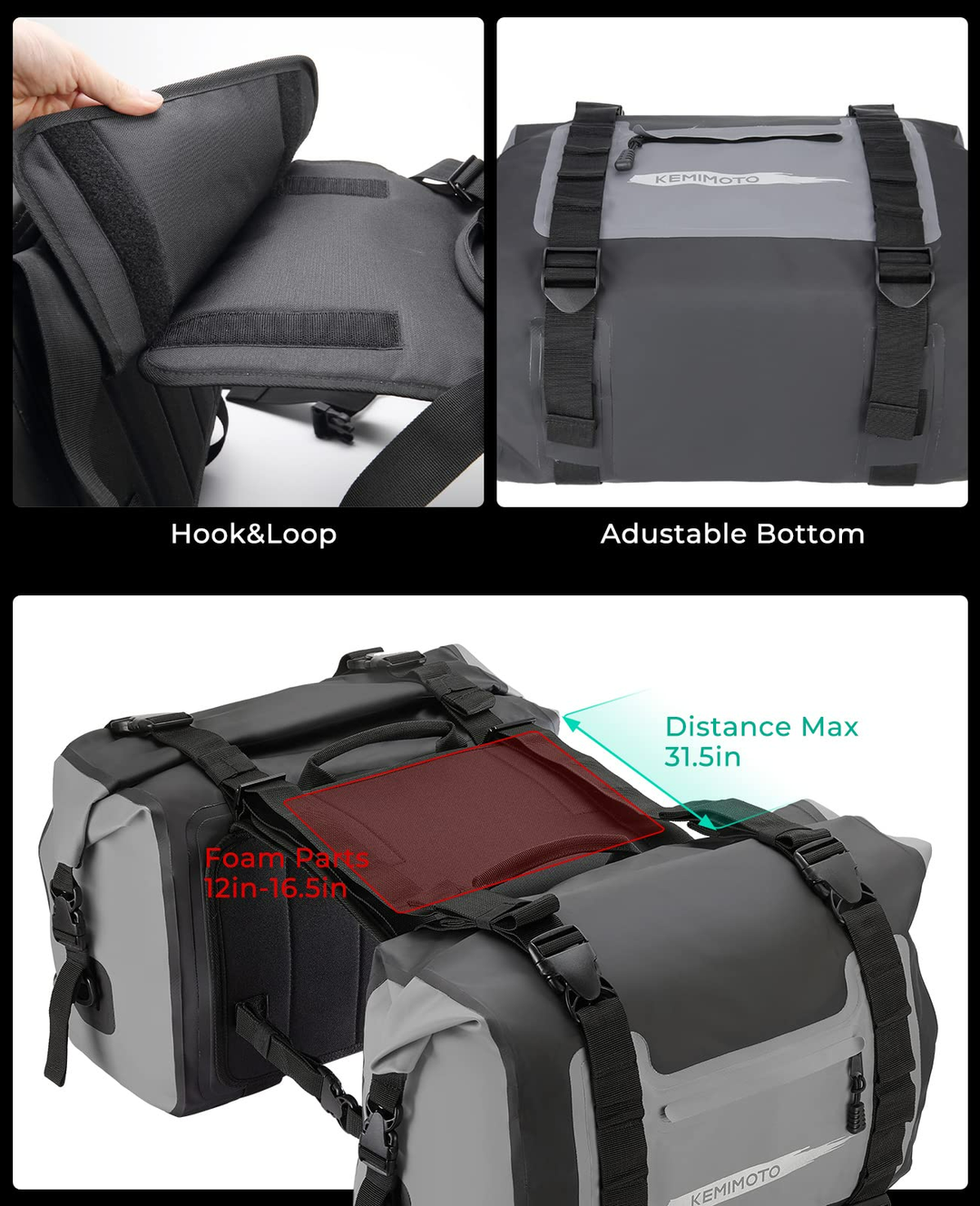 Waterproof motorcycle saddlebags 2025