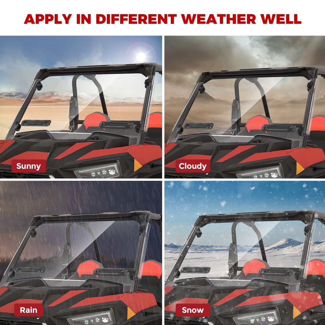 Polaris RZR XP 1000 Windshield with Adjustable Vents - Kemimoto