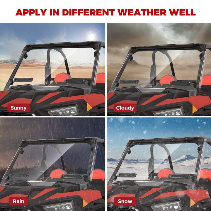 Polaris RZR XP 1000 Windshield with Adjustable Vents - Kemimoto