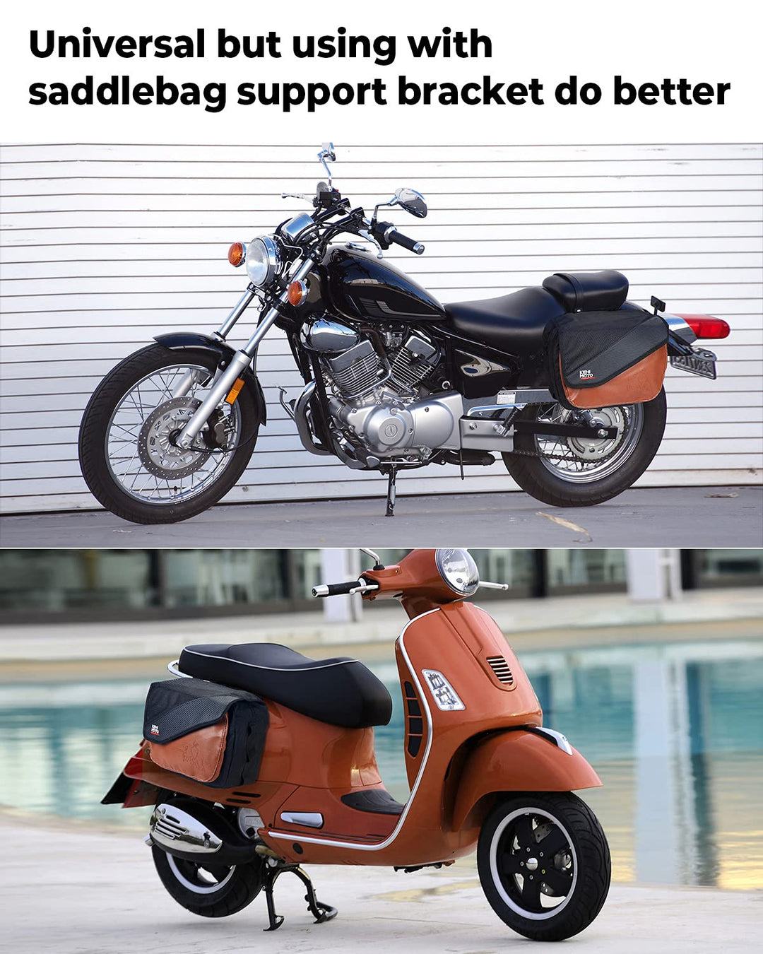 Motorcycle 40L Detachable Saddlebags Throw Over Bags - Kemimoto