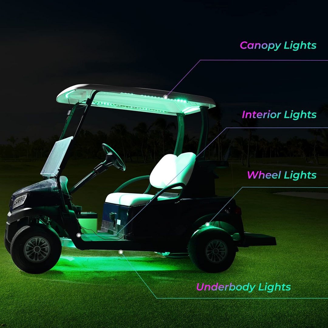 Golf Cart Million Colors Underglow LED Light Kit 12V 12PCS - Kemimoto