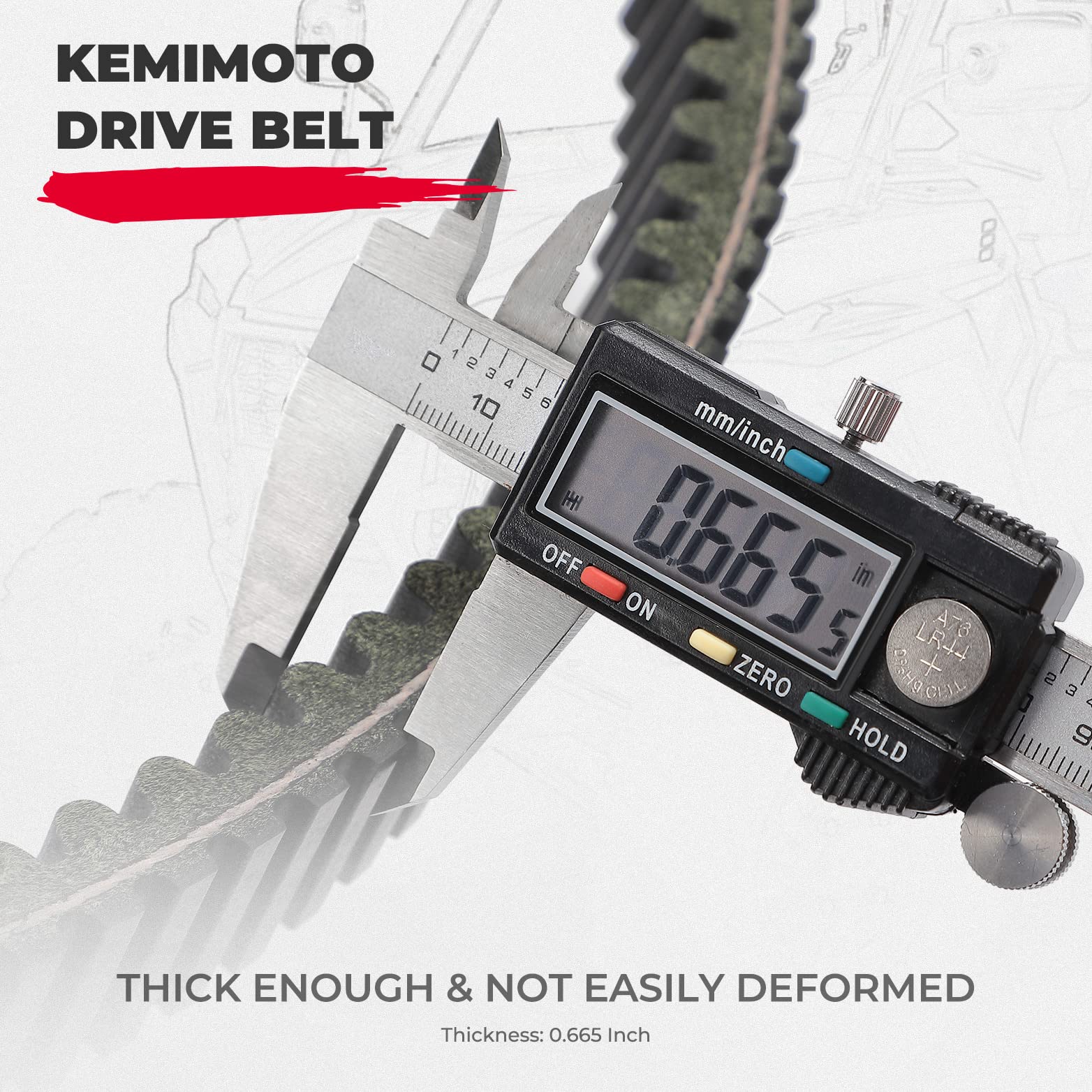 Drive Belt for Polaris General XP 1000/ RZR XP 1000 Heavy Duty - Kemimoto