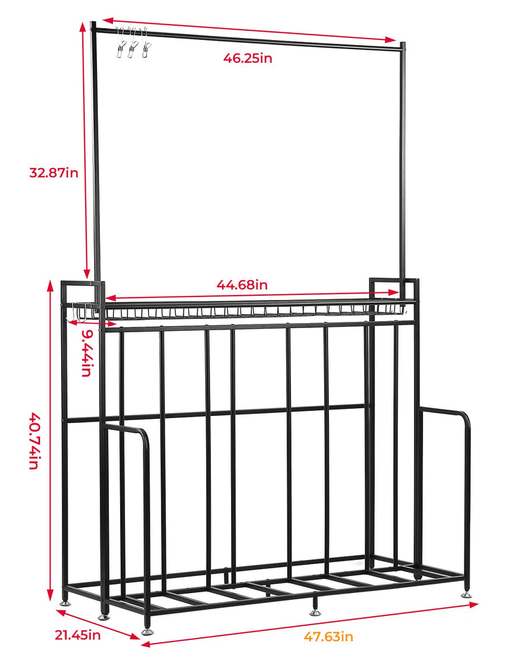 Multi-functional Width Adjustable 4 Bike Stand Storage Rack - Kemimoto