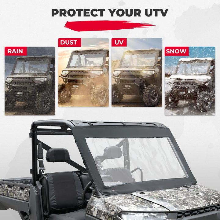 Front Windshield Compatible with Ranger XP 1000 / Crew - Kemimoto