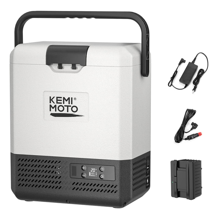 Ice Chest, Portable Refrigerator [Bulit-in A Pullable 15600mAH Battery] 8.5 Quart 12 Volt Freezer (-4℉~68℉) - Kemimoto