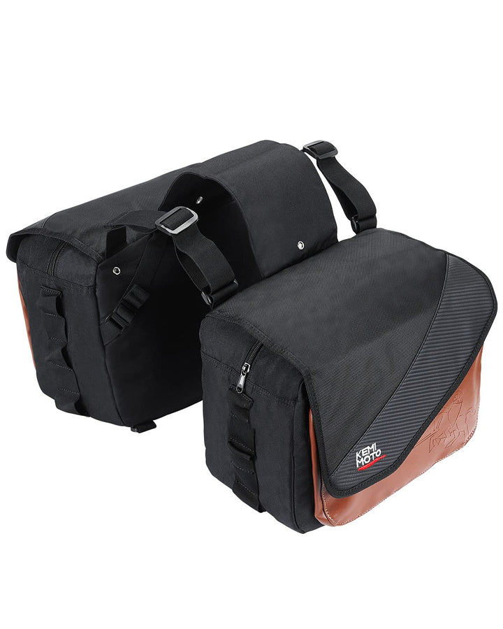 Motorcycle 40L Detachable Saddlebags Throw Over Bags - Kemimoto