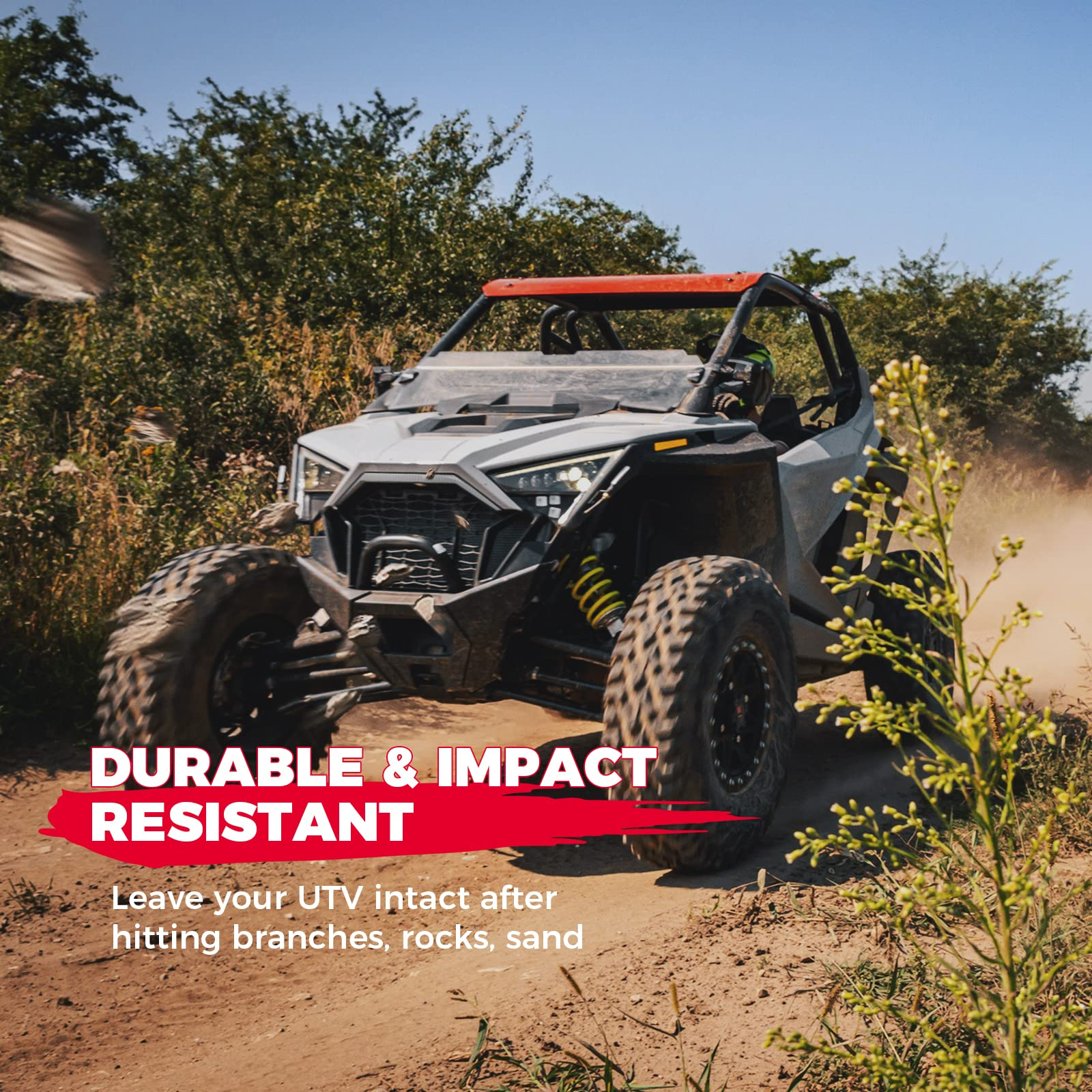 Turn Signal Light, LED Center Grill Fang Light Fit Polaris RZR PRO XP (2020 - 2023) - Kemimoto